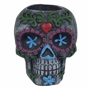 Sugar Skull Tea Light Votive Candle Holder